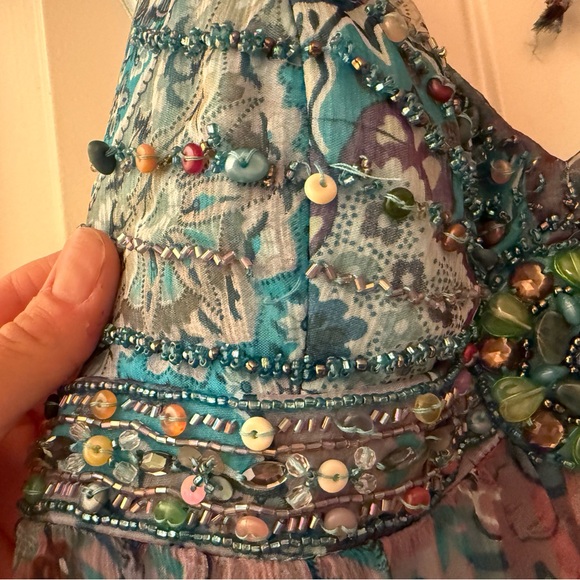 Sue Wong Blue and Purple Floral Dress - Picture 3 of 5